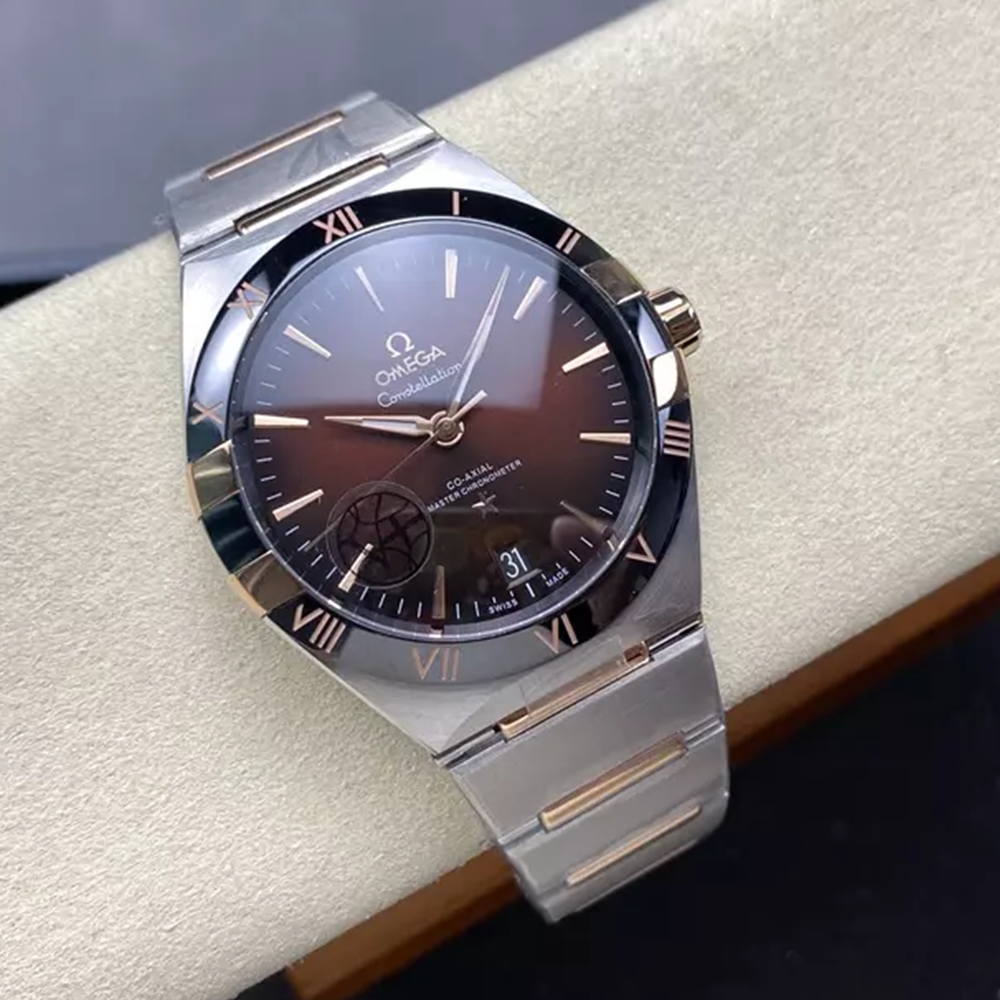 V+공장 오메가 컨스텔레이션 브라운 다이얼 콤비 41mm