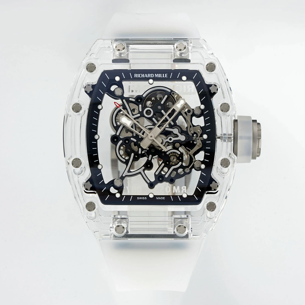 소닉공장 리차드밀 부바왓슨 크리스탈 케이스 투명 러버밴드 RM-055