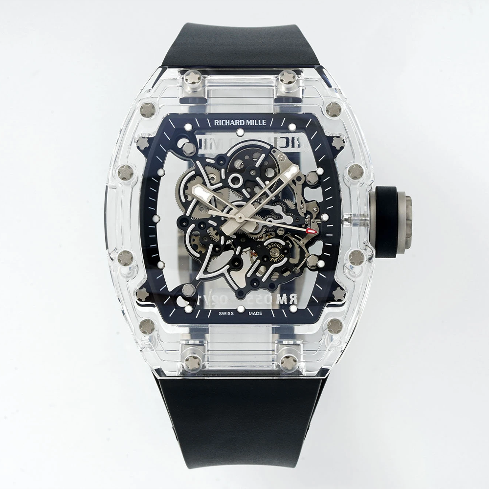 소닉공장 리차드밀 부바왓슨 크리스탈 케이스 블랙 러버밴드 RM-055